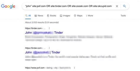 dating profile search by email